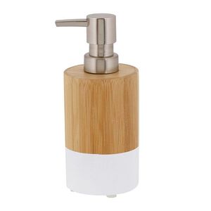 Ensemble de salle de bain moderne en bois blanc comprenant un distributeur de savon et un plateau à gobelets - Product Image 5