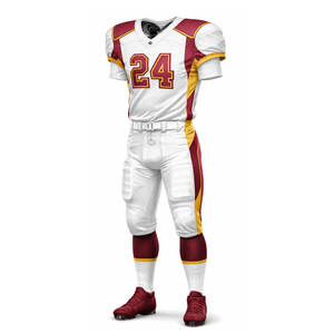 Uniforme de football américain sur mesure de haute qualité pour hommes, tissu respirant de qualité supérieure avec manches courtes et design imprimé - Product Image 1