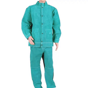 Combinaison de soudage complète en cuir de vachette pleine fleur pour soudeurs, combinaisons de sécurité industrielles et vêtements de protection anti-étincelles pour le soudage - Product Image 4