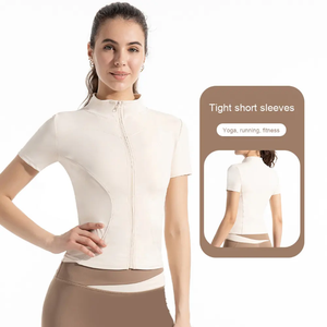 Chaqueta Deportiva con Cremallera para Mujer, Cortavientos, de Secado Rápido, Transpirable, para Gimnasio, Yoga, Top de Yoga Suave al Tacto - Product Image 6