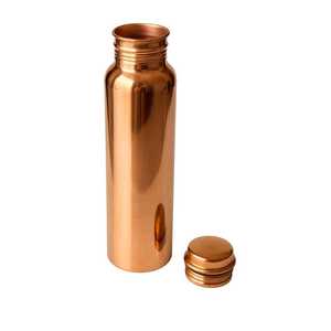 <b>Bulk</b> Pure Copper <b>Water</b> <b>Bottle</b> With Lid Straight Shape Handmade Traditional Drinking <b>Bottle</b> Personalized Logo Custom Supplier - Product Image 2