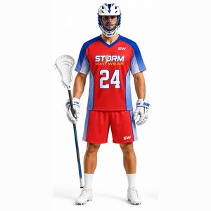 Uniforme de lacrosse personnalisé avec logo imprimé, style unique, léger, respirant, prix bas, best-seller, uniforme de lacrosse personnalisé pour hommes - Product Image 5