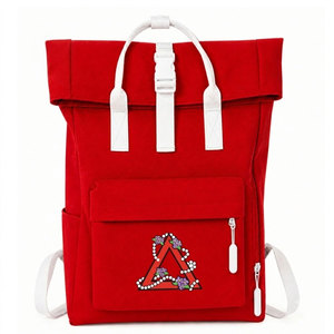 Delta | Sigma | Theta Sorority <b>Backpack</b> Roll Top Casual Style Large Capacity Shoulder Straps School <b>Backpack</b> Travel Bag for Girl - Product Image 3