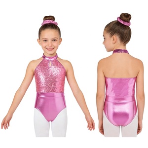 ชุดเต้นรำสำหรับเด็กผู้หญิงอายุ 6-14 ปี ชุดเลื่อมเมทัลลิกสำหรับฟิกเกอร์สเก็ต ยิมนาสติก การแสดงบนเวที การแข่งขัน และการฝึกซ้อม - Product Image 5