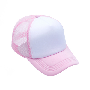 Wholesale Adjustable Snapback Classic Unisex Youth One-Size Mesh <b>Plain</b> <b>Cap</b> Curved Bill Poly-Foam Front Trucker Hat - Product Image 4