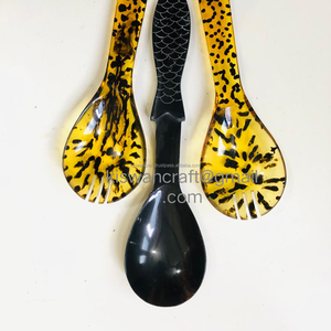 Servidor de ensalada de tortuga Premium, estilo de tendencia, mango acrílico, cubiertos, juego de herramientas para ensalada de diseñador, sin BPA, Apto para lavavajillas para el hogar - Product Image 6