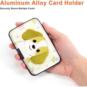 Porte-cartes en alliage d'aluminium anti-RFID, petit portefeuille en métal pour femmes, hommes et chiens - Product Image 3