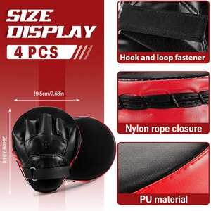 Set de Entrenamiento de Boxeo, 2 Pares de Guantes de Boxeo de 8 oz y 4 Almohadillas de Entrenamiento para Adultos, Niños y Adolescentes, para Kickboxing y Karate - Product Image 2