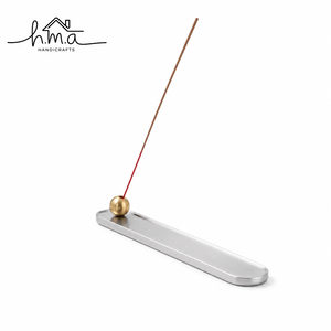 Modern Brass and Marble Incense Stick Holder Decorative <b>Candle</b> Holder Tray Handmade Luxury Home Decor Centerpiece Gift Item - Product Image 4