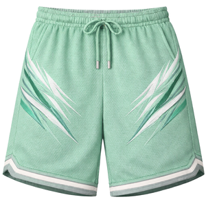 Shorts d'été décontractés en maille pour hommes, pantalons de sport respirants à séchage rapide pour la course à pied et l'entraînement en salle de sport, taille élastique, style streetwear - Product Image 1