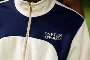 ONETEN APPARELS Conjunto Deportivo 2 en 1 para Hombre, Color Azul Marino y Blanco, con Capucha, Cuello Alto, Cierre de Cremallera, Corte Holgado - Product Image 5