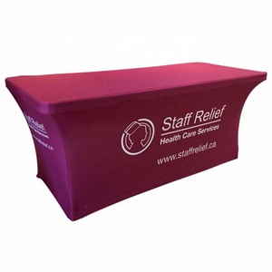 Mantel de Spandex con texto personalizado, cubierta de tela flexible resistente al calor para banquetes, cenas, fiestas y eventos - Product Image 3
