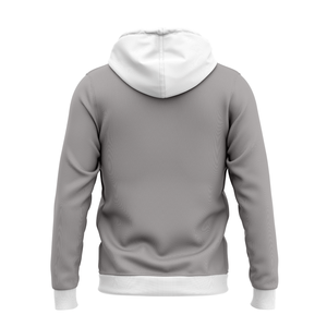 Sudadera con capucha y cremallera para hombre, de color sólido, corte regular, informal, de punto, de algodón, color sólido, ropa de calle para otoño - Product Image 2