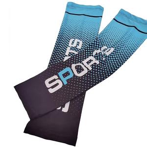 Mangas de brazo unisex personalizadas al por mayor para sublimación, 100% poliéster, de secado rápido, transpirables, con protección UV, elásticas de silicona antideslizantes - Product Image 3