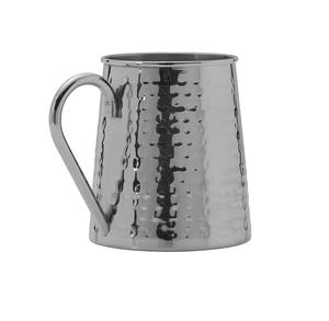 Taza de Cerveza de Cobre y Acero Inoxidable Plateado Hecha a Mano, con Diseño Martillado, para Bebidas Frías y Cerveza - Product Image 1