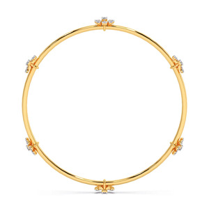 Bracelet en or avec grappe florale et diamants ronds cultivés en laboratoire - Product Image 3
