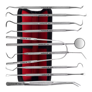 Teeth Cleaning Tools Set Ergonomic Grip Advanced Oral Care Hygiene Dental Professional Manual Stainless Steel <b>Plaque</b> <b>Remover</b> - Product Image 2