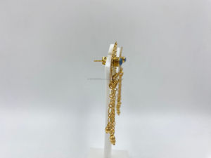 Elegantes pendientes clásicos chapados en oro con perlas Mejor precio Regalo de boda para mujeres Agregar glamour para ocasiones de fiesta - Product Image 2