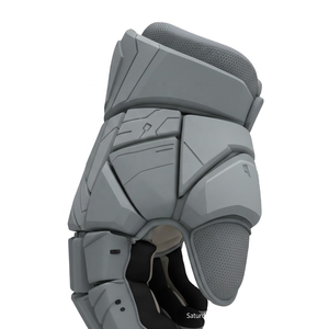 Ice Hockey Gloves Full Finger Breathable PU Material <b>Hook</b> and Loop Closure Custom Logo Unisex Sports Protection Gray - Product Image 6