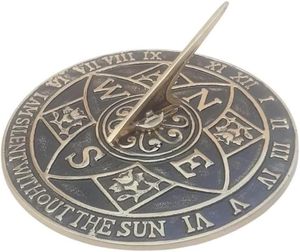 10'' Art Deco Nautical Indian Origin Sundial <b>Clock</b> for <b>Garden</b> & <b>Outdoor</b> Home Decor Anniversary Gift - Product Image 3