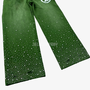 Conjunto de Sudadera con Capucha y Pantalones Deportivos con Pedrería para Hombre, Ropa Urbana Informal - Product Image 4