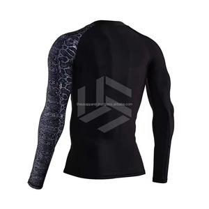เสื้อกีฬาแขนยาวผู้ชาย UPF 50+ ผ้าวอร์สเต็ดแบบซับลิเมชั่น เสื้อเบสเลเยอร์สำหรับยิวยิตสู แรชการ์ดเพื่อประสิทธิภาพสูง - Product Image 5