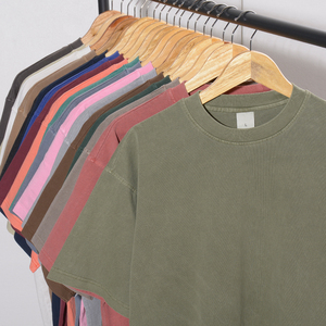 Camiseta Premium Oversize de Algodón Pesado con Hombros Caídos, Lisa, Básica, Estilo Urbano, Casual, Ajuste Holgado, Personalizable, Venta al por Mayor DDP - Product Image 4
