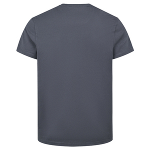 เสื้อยืดผู้ชายคุณภาพสูง ผ้าฝ้าย 100% เป็นมิตรกับสิ่งแวดล้อม ระบายอากาศได้ดี ปรับแต่งโลโก้ด้านหน้าได้  ผ้าสีดำสนิท คอกลม น้ำหนัก 220 กรัม - Product Image 2