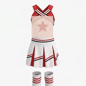 BAIGE Ensemble de 2 Tenues de Cheerleader pour Filles, Costume de Cheerleading avec Strass, 100% Polyester pour Équipe de Danse - Product Image 2