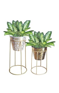 Elegant <b>Large</b> Metal Planter <b>Pot</b> Decorative Flower <b>Pot</b> For Indoor Outdoor Garden Balcony Patio And Home Use - Product Image 5