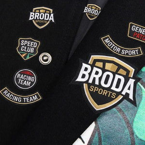 Vêtements d'extérieur de mode en coton et polyester pour hommes, respirants, d'hiver, avec patch brodé personnalisé pour équipe de course, vente en gros OEM de streetwear - Product Image 4