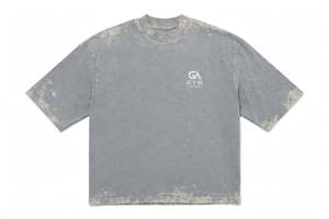 T-shirt Homme Acis Wash Oversized à Épaules Tombantes Coupe Boxy Col Rond Manches Courtes Tricoté Personnalisable GYM ACTIVE ENTERPRISES - Product Image 4