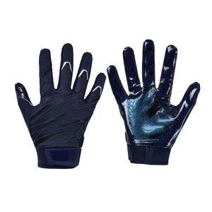 Custom American Football Gloves Wholesale Premium Quality <b>Sticky</b> Palm Silicone Printed Back Hand Non Slip Waterproof Gloves - Product Image 1