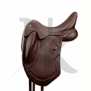 Silla de Doma Inglesa Monoflap Premium con Armazón de Madera, Cuero Natural Suave y Paneles Absorbentes, Modelo Nafko NK-602 Niquelado - Product Image 4