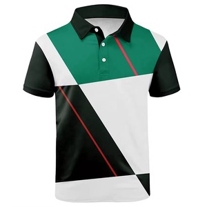 Custom OEM for Shirts Printed <b>Heat</b>-Transfer Regular Fit 100% Polyester Beaded Breathable Quick Dry Stand Collar Casual - Product Image 1