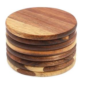 Sous-verre en bois poli au design classique et élégant pour table, idéal pour les maisons et les restaurants - Product Image 2