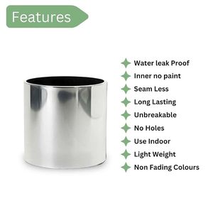 Stainless Steel Planter <b>Pots</b> Mirror Finish Indoor Outdoor Flower <b>Pots</b> Rustproof Decorative Metal <b>Plant</b> Containers Home Garden - Product Image 4