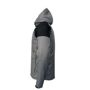 Chaqueta de Forro Polar Gris, Manga Larga, Cuello Alto, Cierre de Cremallera, Resistente al Viento, para Otoño, Corte Regular, Diseño Sólido, Material de Poliéster - Product Image 2