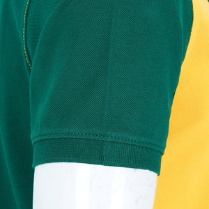 Men's Short Sleeve Color Blocked <b>Polo</b> Shirt Regular Fit Casual Green Yellow <b>White</b> Pique Knitted - Product Image 5