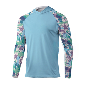 Camiseta con Capucha de Secado Rápido con Protección UV, Camiseta de Pesca Lisa de Manga Larga de Microfibra de Alta Calidad - Product Image 6