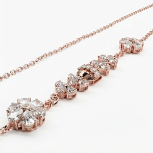 Collar de Diamantes de Lujo Cultivados en Laboratorio, Oro Rosa de 9K, Joyería Nupcial para Mujer - Product Image 4