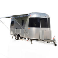 Caravane de voyage compacte en aluminium pour l'extérieur, avec cuisine et espace de couchage, unité de camping-car mobile pour 4 personnes, LIVRAISON GRATUITE