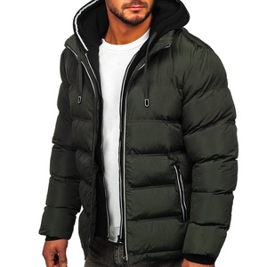 Custom Men's Lightweight Quilted Puffer Jacket with Custom Logo Stand Collar Water Resistant Winter <b>Zip</b> <b>Up</b> Outdoor Casual Jacket - Product Image 6