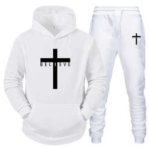 Ensemble sweat-shirt et pantalon de survêtement personnalisé 400 GSM délavé au soleil, ensemble de survêtement surdimensionné délavé à l'acide personnalisé - Product Image 1