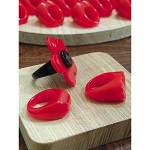 Elegant Sculpted Resin Acrylic Finger <b>Ring</b> Handmade High Gloss <b>Statement</b> Fashion Jewelry Lightweight <b>Ring</b> for Women Girls - Product Image 3