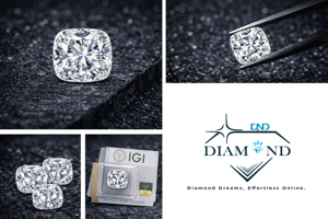 0.34ct Fancy Vivid Blue VS1 Ideal Cut Cushion Cut Lab Grown Diamond CVD LOOSE DIAMOND - Product Image 4