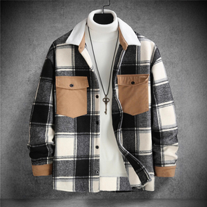 Men's ARTIZ Eco-Friendly Windproof <b>Flannel</b> Shirt <b>Jacket</b> Hood Heavyweight Plaid Pattern Winter Streetwear Factory Direct - Product Image 5