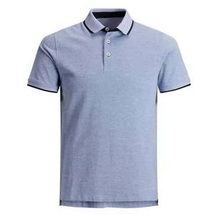 Polo T-shirt pour homme, couleur unie violette, très demandé, tissu tricoté respirant, coupe classique, tendance, à prix avantageux - Product Image 2
