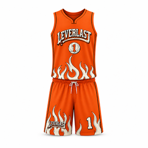 Ensemble d'uniformes de basketball personnalisés sublimés, maillot et short d'équipe, 100 % polyester, tissu respirant en maille, grande taille, unisexe, OEM - Product Image 3