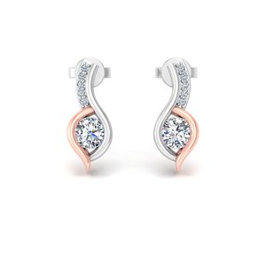 Designer Round Cut Lab Grown Diamond 10k 14K 18k Solid Gold Long Dangle <b>Earrings</b> <b>Tops</b> for Gift Party & Anniversary Everyday Wear - Product Image 1